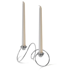 Dinner-Loop-chrom candelabra black and blum