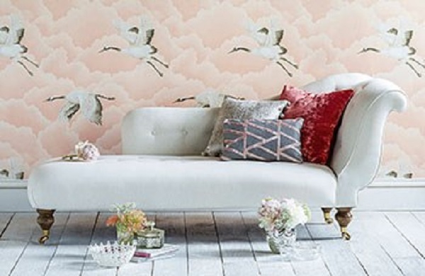 Harlequin palmetto wallpapers "Fauvisimo" Trattino Floreale fabric