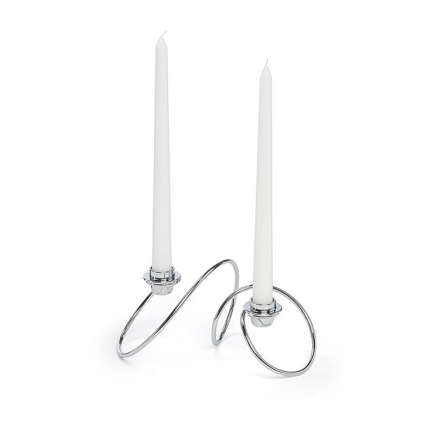 Dinner-Loop-chrom candelabra black and blum