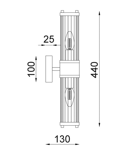 Tiempo Wall Light 440mm (2 x E14) - Image 10